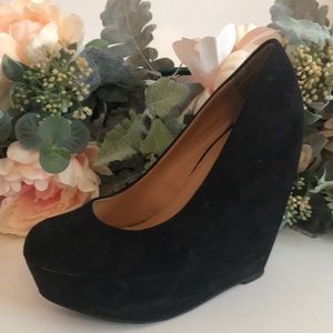 Madden Girl Craftty Black Slip on Wedge